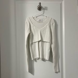 Zara White Long Sleeve Shirt